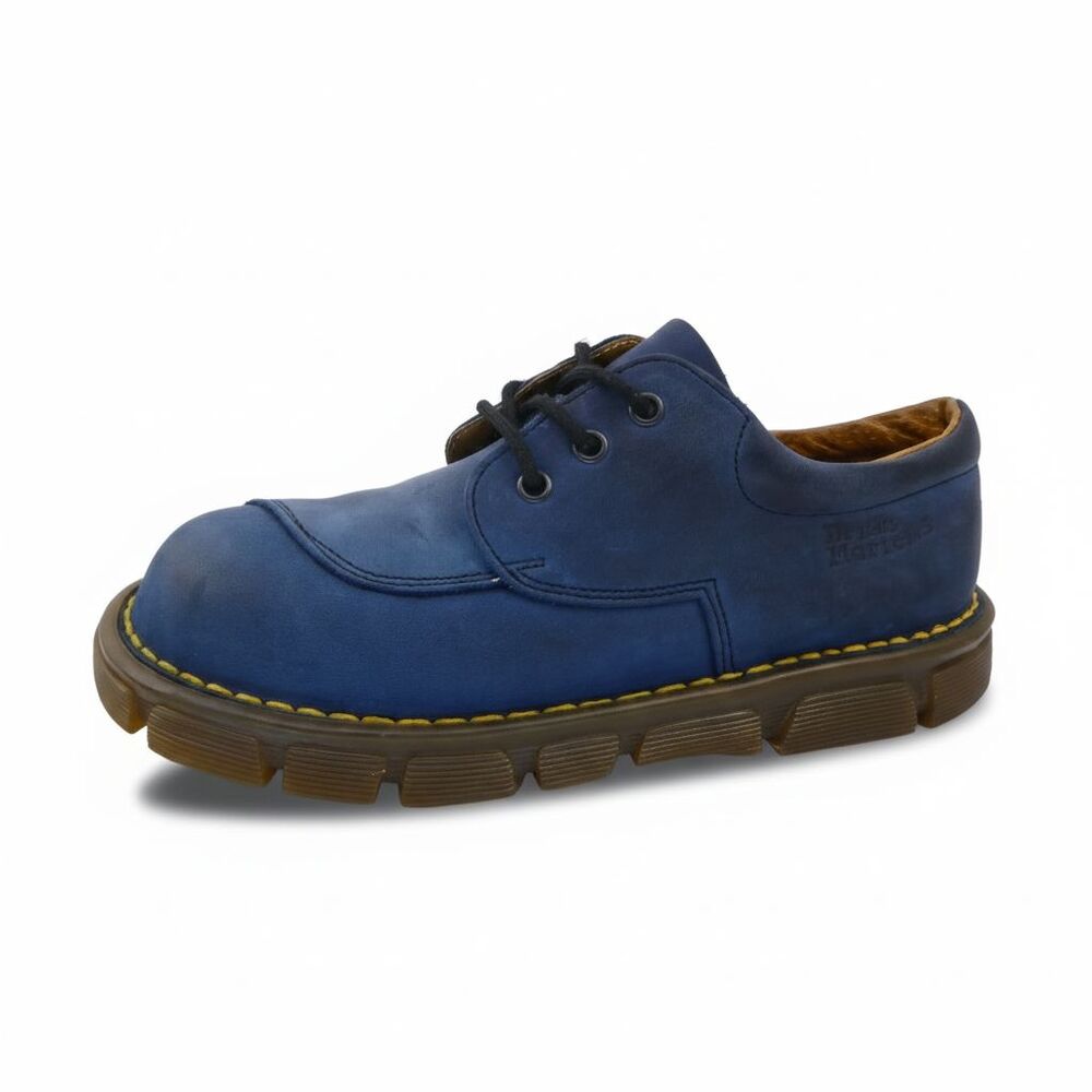 Dr Doc Martens 6442 Kids Youth US Size 2 Leather Low Top Oxford Shoes Navy Blue